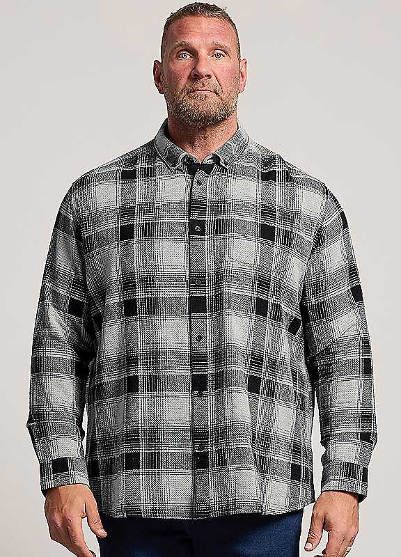 Badrhino Black Check Long Sleeve Shirt