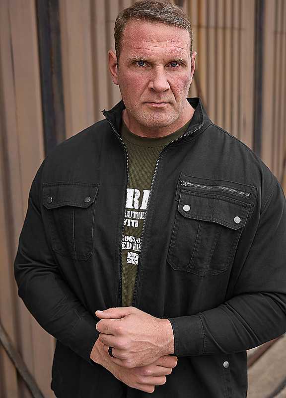 Badrhino Men's Black Big & Tall Cotton Zip Through Jacket - Plus Size Curve - Image 3