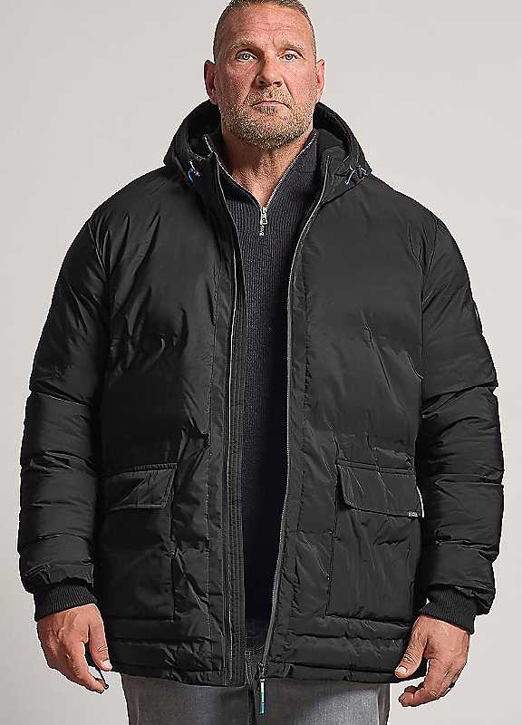BadRhino Mens Hooded Padded Quilted Jacket, Black, Size Xl, Men - Image 2