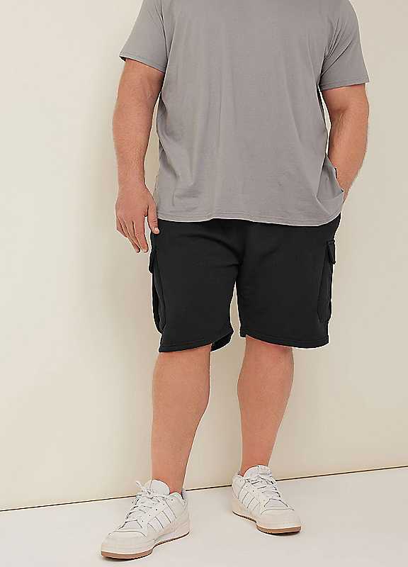 Badrhino Black Essential Cargo Jogger Shorts - Image 3