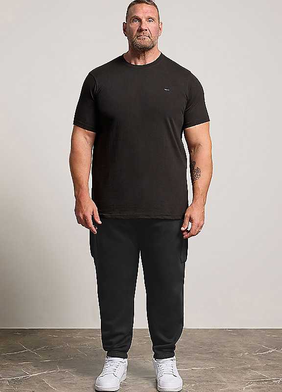Badrhino Black Essential Cargo Joggers - Image 3