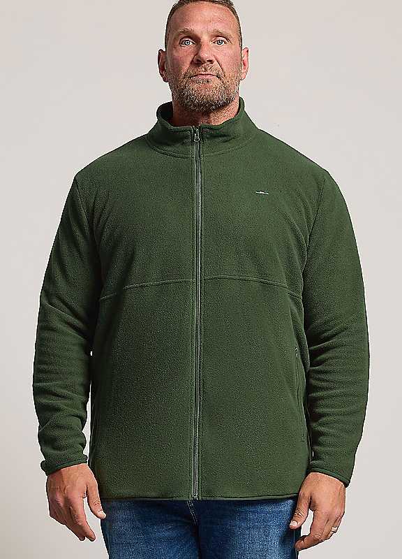 BadRhino Big & Tall Navy Essential Zip Through Fleece - Men's - Plus Size Curve - Image 3