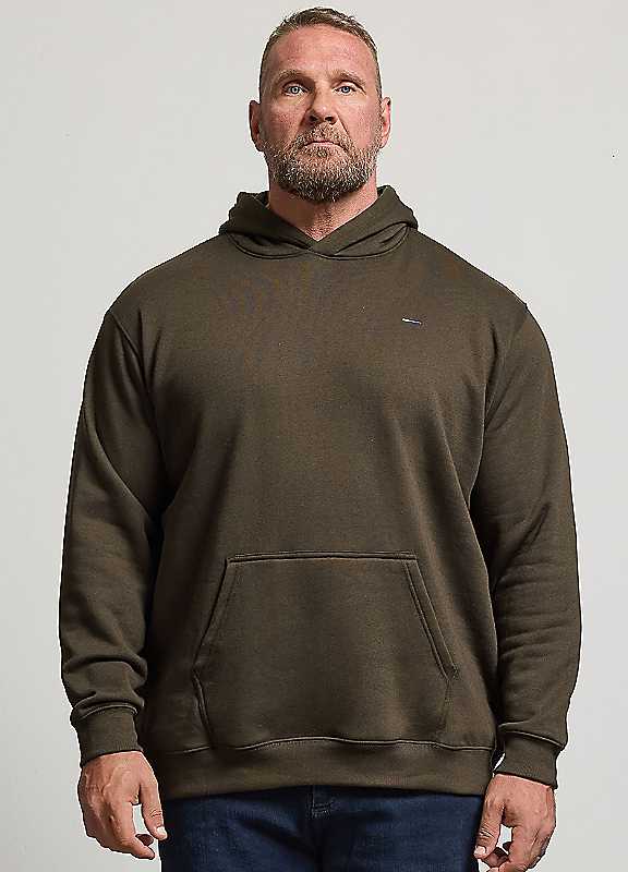 Badrhino Men's Olive Front Pocket Hoodie In | Size: 7-8Xl - Image 2