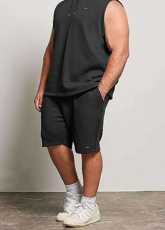 Badrhino Big & Tall Men's Black Joggers Shorts - Image 4