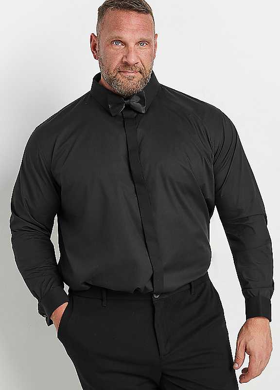 BadRhino Big & Tall Long Sleeve Formal Shirt - Men's - Plus Size Curve - Image 4