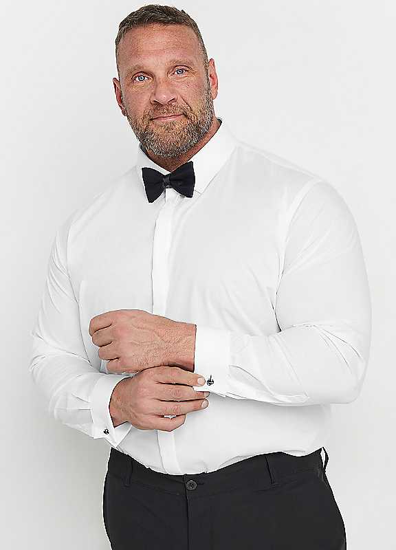 Badrhino Men's White Long Sleeve Formal Shirt In | Size: 24 Inches - Image 3