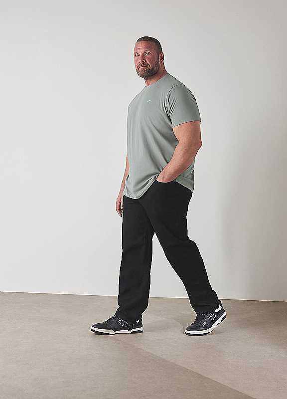 Badrhino Men's Black Loose Fit Stretch Jeans In | Size: 44S - Image 3