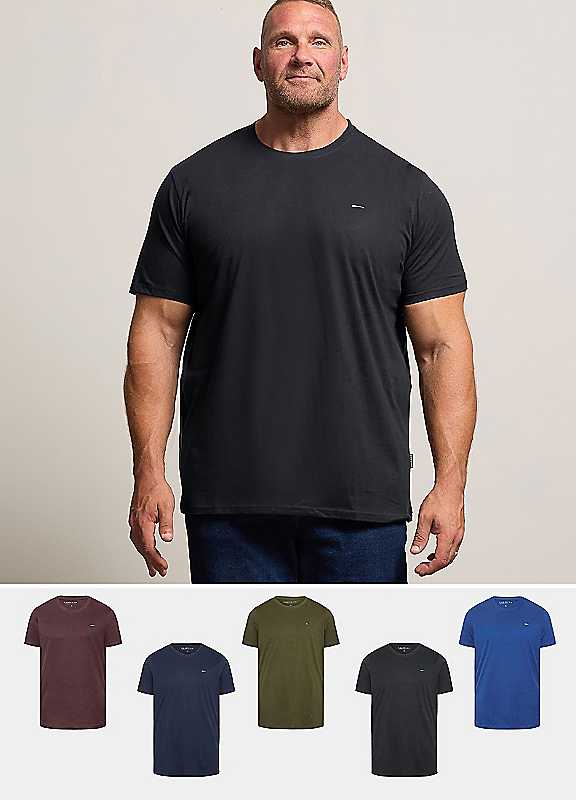 Badrhino Blue Pack Of 5 Core T-Shirts - Image 4