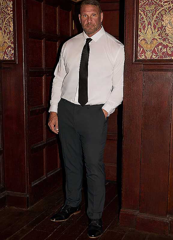 BadRhino Plain Suit Trousers, Black, Size 46, Length Long, Men - Image 3