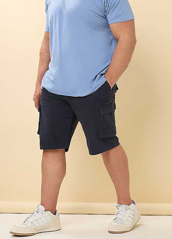 BadRhino Big & Tall Navy Stretch Cargo Shorts - Men's - Plus Size Curve - Image 4
