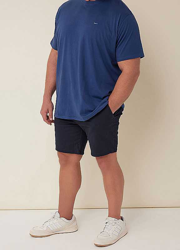 Badrhino Blue Stretch Chino Shorts - Image 4
