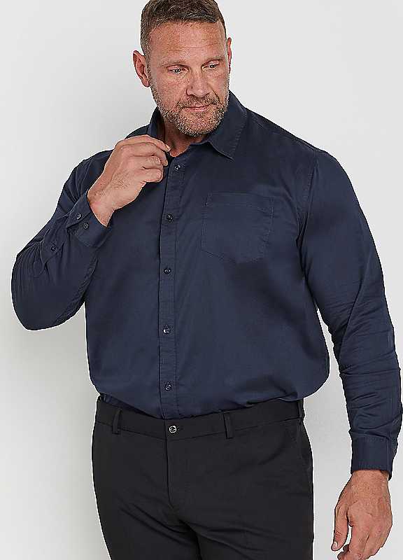 Badrhino Blue Stretch Long Sleeve Shirt - Image 2