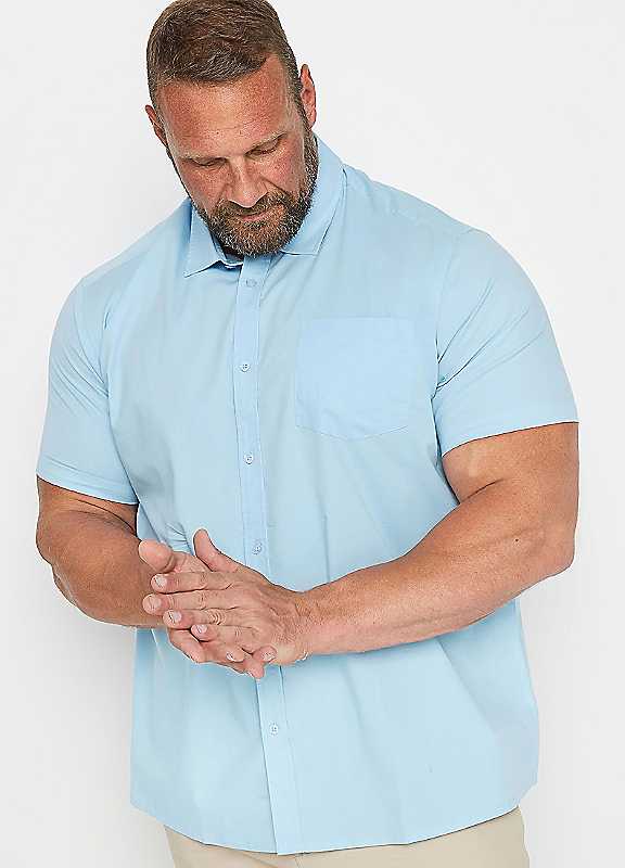 BadRhino Big & Tall Stretch Short Sleeve Shirt - Men's - Plus Size Curve - Image 2