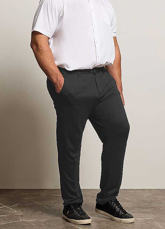 BadRhino Formal Stretch Trousers, Black, Size 50, Length 34, Men - Image 4