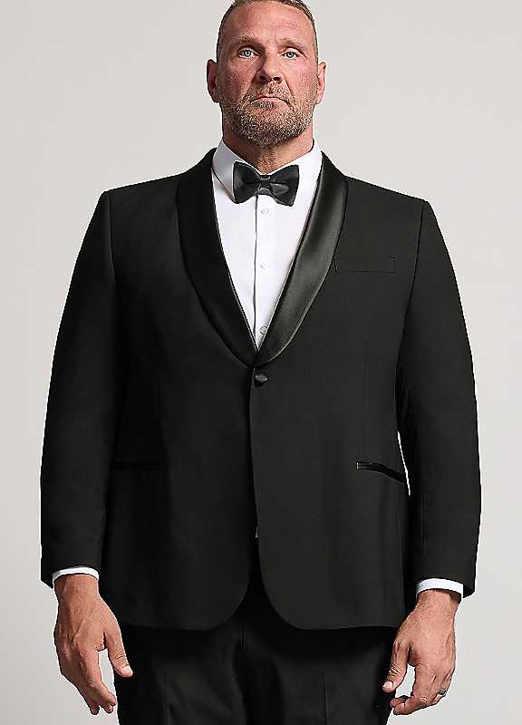 Badrhino Black Tailoring Shawl Dinner Jacket