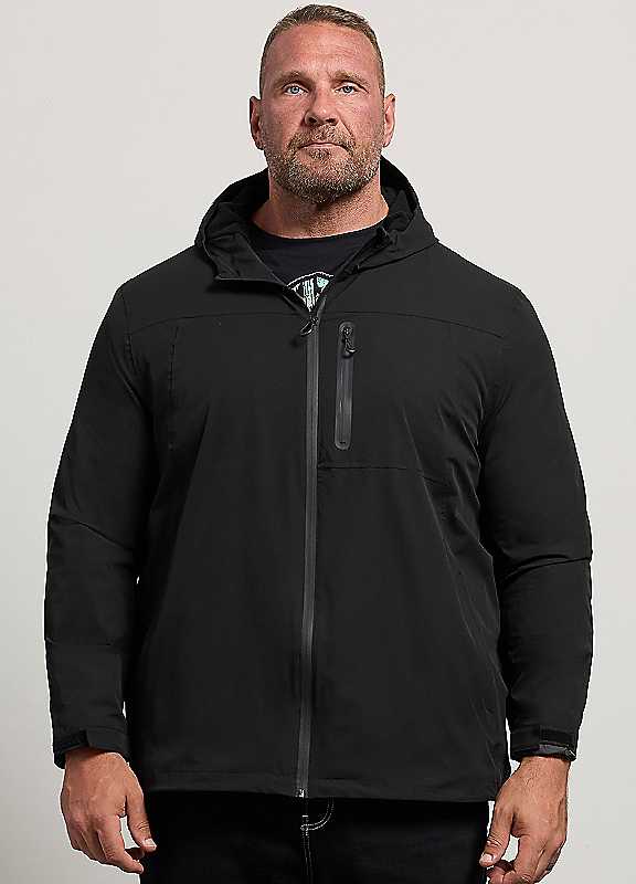 Badrhino Big & Tall Men's Black Waterproof Jacket - Image 4
