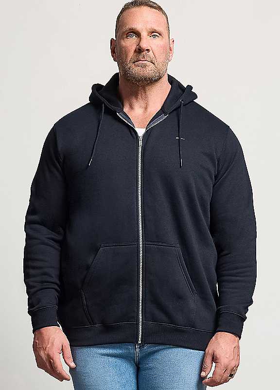 BadRhino Zip Through Hoodie, Blue, Size 1Xl, Men - Image 3