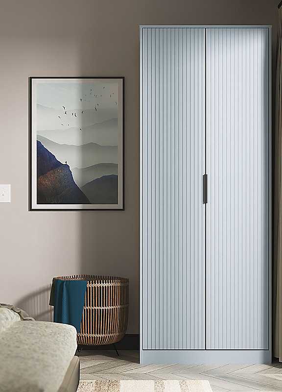 Welcome Furniture Tall Double Wardrobe - Blue - Extra Medium - Image 6