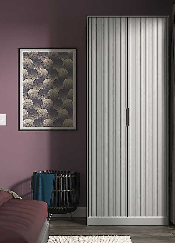 Welcome Furniture Tall Double Wardrobe - Grey - Metal - 10 - Image 5