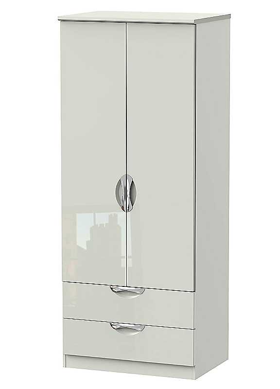 - Rovigo Ready Assembled Matt Kashmir 2 Drawer Double Wardrobe (H)1824mm (W)738mm (D)530mm - Image 3