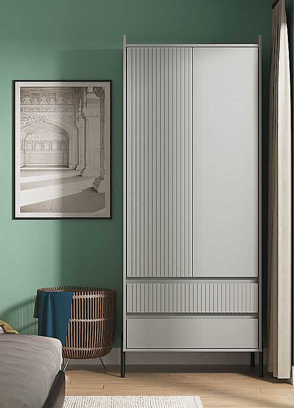Swift Ciara 2 Door 2 Drawer Wardrobe Ready Assembled - Image 3