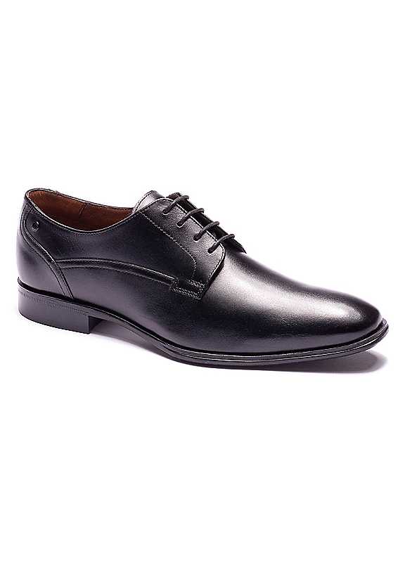 Base London Men's Vance Leather Derby Shoes - Black - Size 8 (42) - Image 3