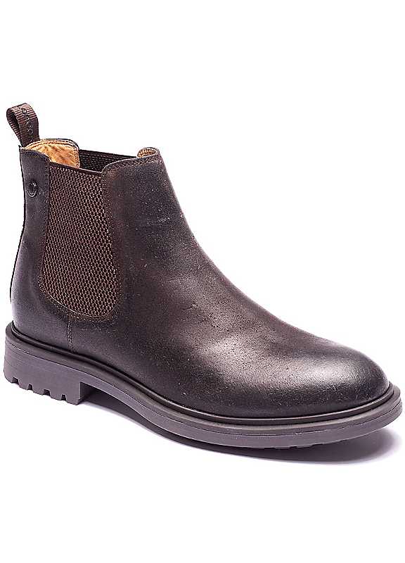 Base London Men's Dark Brown Leather Roebuck Chelsea Boots Colour: : Size 6 - Image 2
