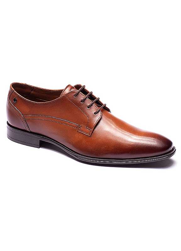Base London Men's Tan Vance Lace Up Shoes Colour: : Size 11 - Image 4