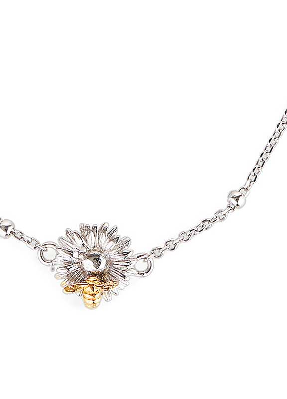 Bill Skinner Gold Daisy Bumble Bee Charm Bracelet 18Ct