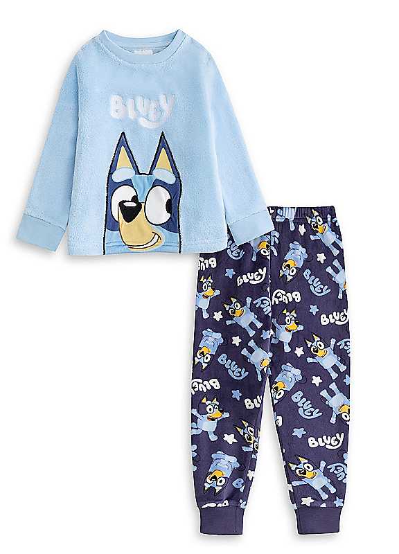 Bluey Men's Blue Y Boy's Long Sleeve Long Leg Pyjama Set | | Official Merch | Size: 5-6 Years - Image 3
