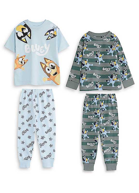 Bluey (6-7 Years) Multi-Pack Of 2 Long Leg Pyjama Set (Boys Multicoloured) - Image 3