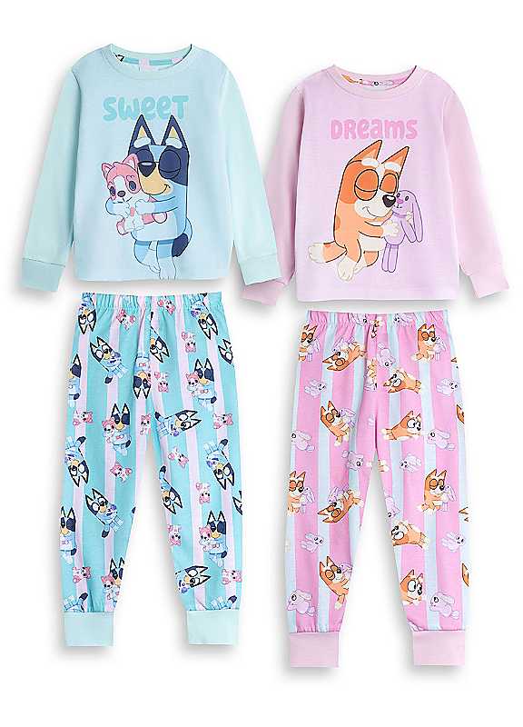 Bluey (5-6 Years) Long Sleeve Long Leg Pyjama Set (Girls Multicoloured) - Image 3