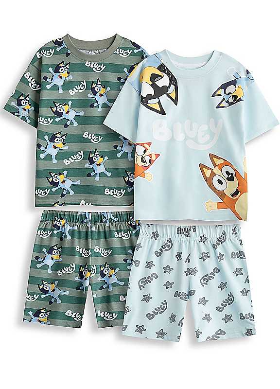 Bluey Boys Multi Pack Of 2 Short Pyjama Sets