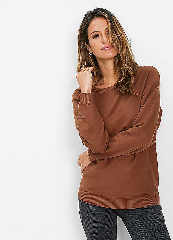 Bonprix Chestnut Bat Wing Sleeve Jumper