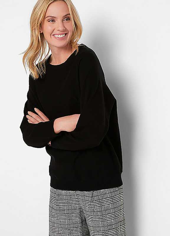 Bonprix Black Bat Wing Sleeve Jumper