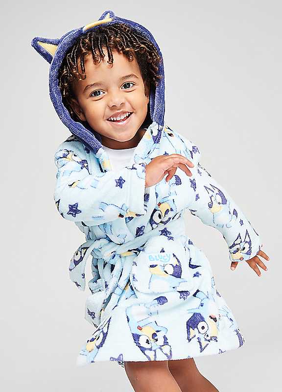 Brand Threads Blue Kids Y Dressing Gown - Image 3