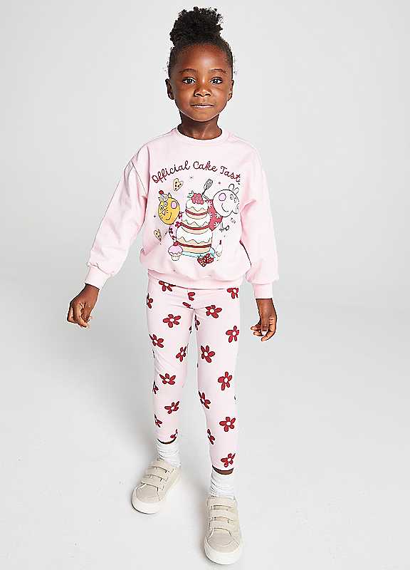 Brand Threads Girls Pink Kids Peppa Pig Daywear Set