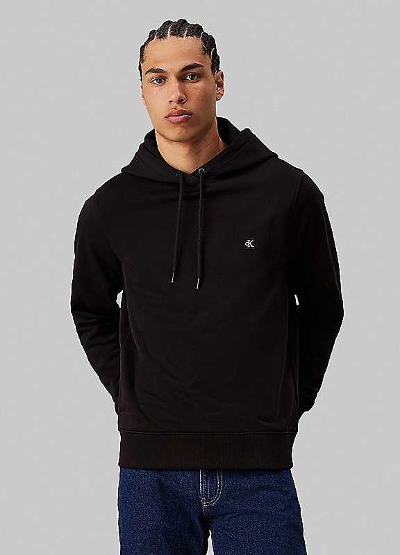 Calvin Klein Jeans Black Basic Drawstring Long Sleeve Hoodie Large