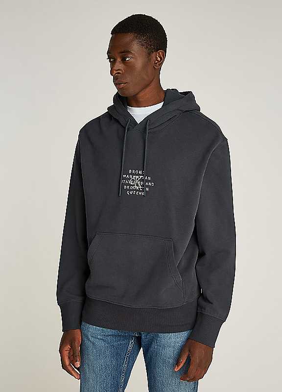 Calvin Klein Jeans Black Graphic Print Drawstring Hoodie Xxl
