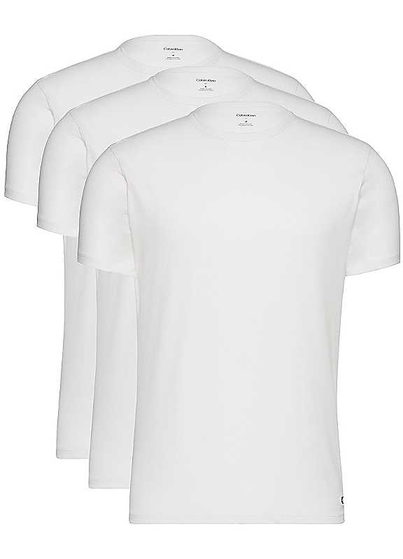 Calvin Klein White Pack Of 3 Crew Neck Undershirts - Image 2