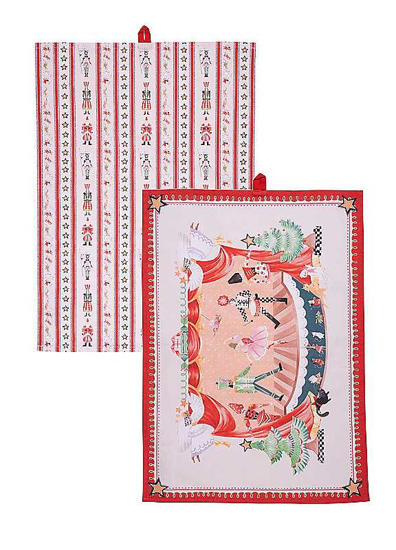 B&Q - Nutcracker Set Of 2 Tea Towels - Image 3