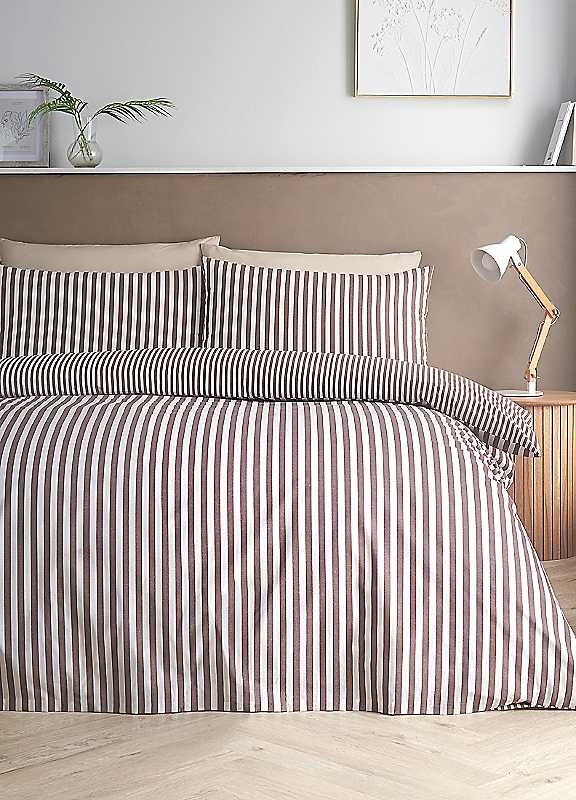 Epping Textured Stripe Reversible Duvet Cover Set - Image 9