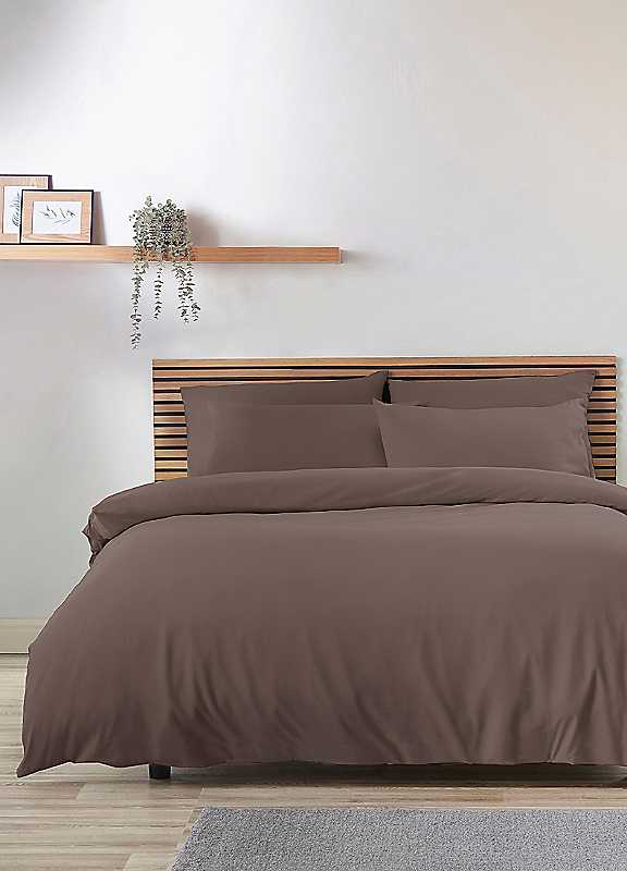 Catherine Lansfield So Soft Non-Iron King Duvet Cover Set Chocolate - Image 5