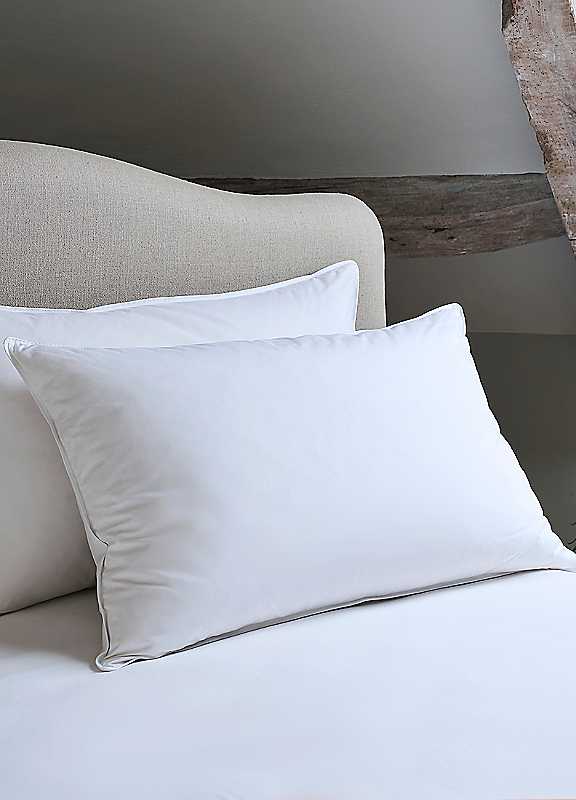 Christy Unisex White Luxury European Feather & Down Pillow Pair In Medium - Image 3