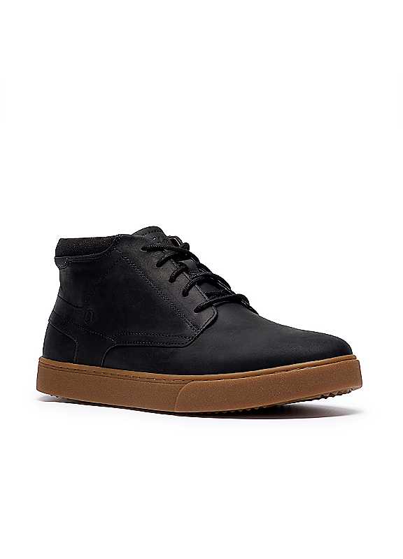 Clarks Men's Lydford Mid Black Leather Ankle Boots, Lace Up | Size: 7-Standard Fit - Image 4