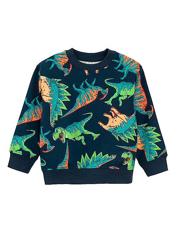 Dinosaur Printed Kids Long Sleeve Sweatshirt - - Image 2