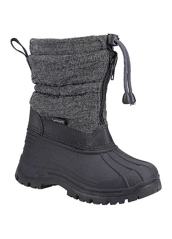 Cotswold Black Bathford Kids Waterproof Snow Boot Size 30 - Image 2