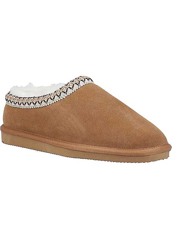 Cotswold Women's Tan Foxmoor Leather Slippers Uk Size 7 - Image 6