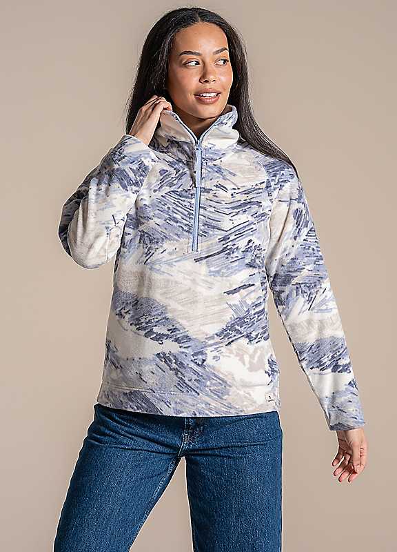 Craghoppers Womens Annjela Half Zip Printed Microfleece Fleece, Blue, Size 20, Women - Image 7