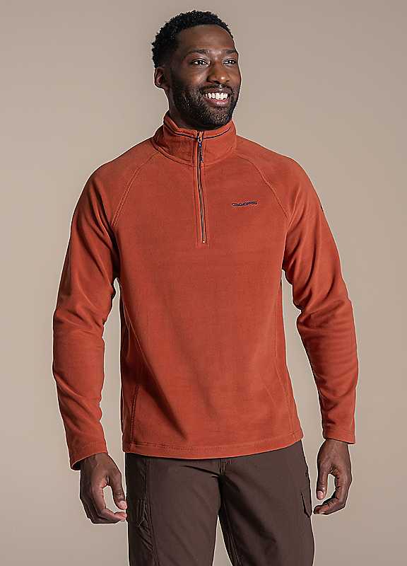 Craghoppers Mens Corey VI Half Zip Soft Fleece Mid Layer, Orange, Size S, Men - Image 4
